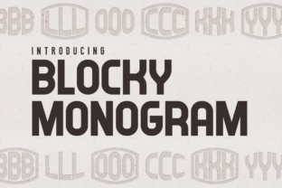 Blocky Monogram: The Decorative Font for Bold Campaign Headlines