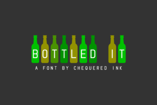 Bottled It: A Unique Decorative Font for Drink Labels and Party Designs