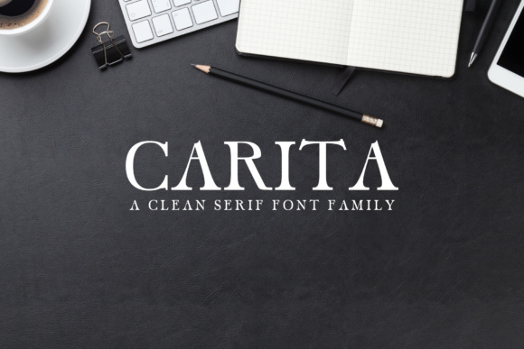 Carita Family: A Modern Serif Typeface for Clean Branding