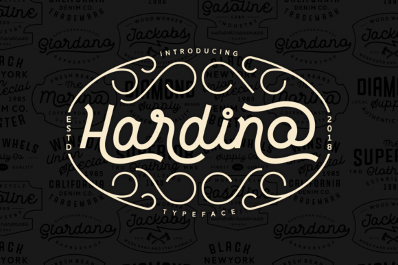 Hardino Script Font for Elegant Brand Identity