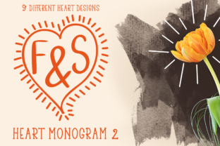 Heart Mono: The Heart Shaped Monogram Font for Handmade Branding