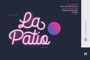 La Patio Font for Handmade Labels and Neon-Style Signage