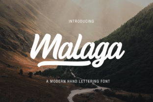 Malaga: A Modern Hand Lettering Font for Editorial Design