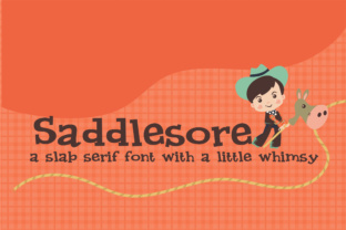 Saddlesore: A Whimsical Slab Serif Font for Western-Themed Crafts